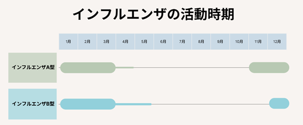 インフルエンザの活動時期